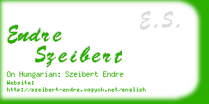 endre szeibert business card